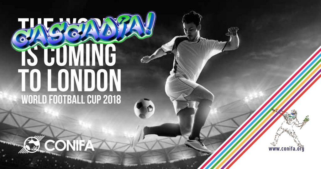 Cascadia's graffiti take-over of CONIFA's World Football Cup 2018 in London