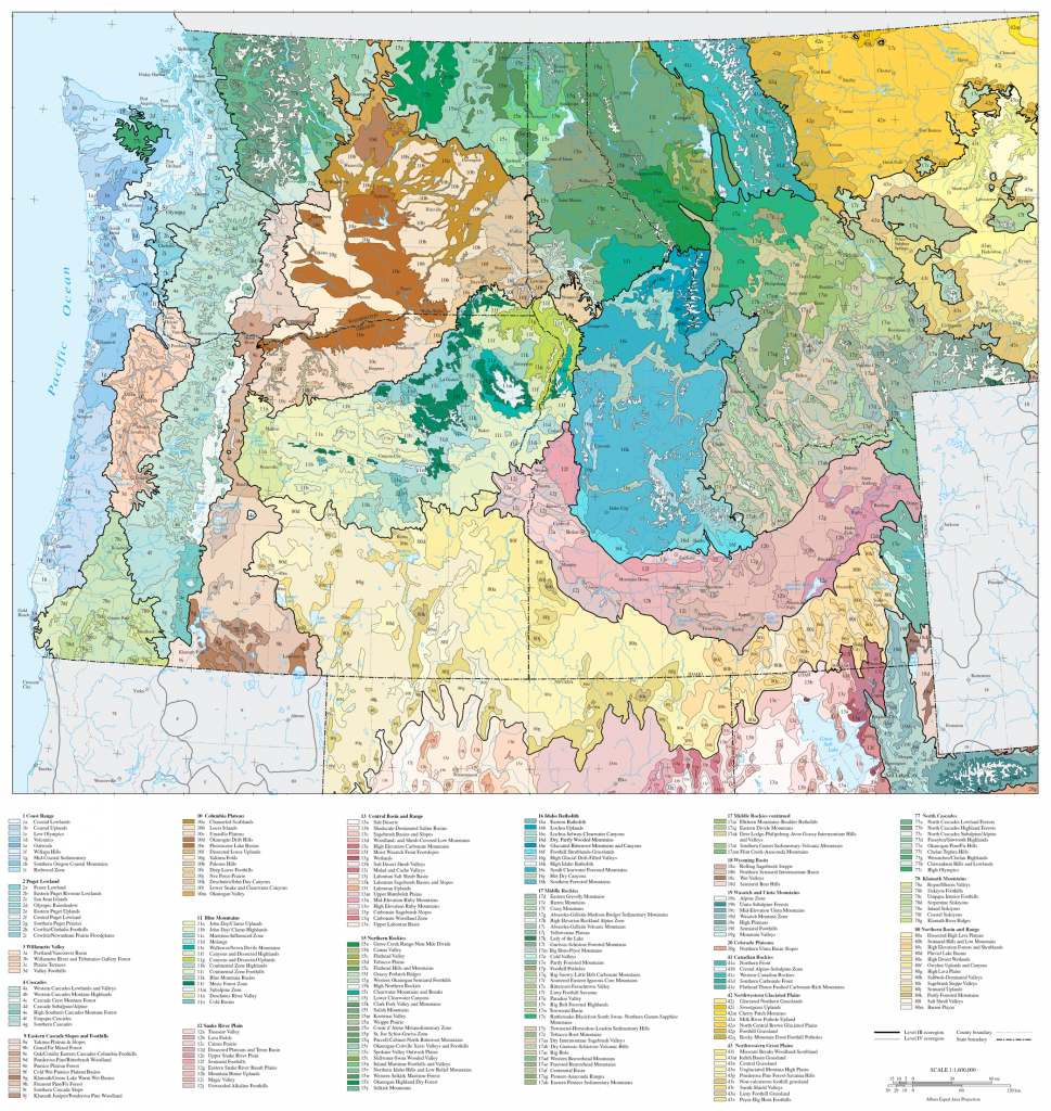 US Cascadia Ecoregions Map