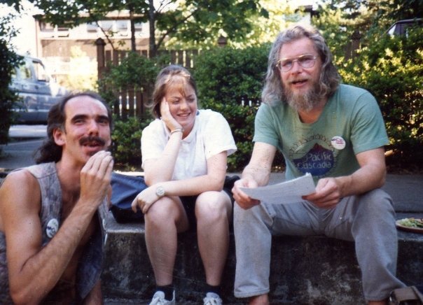  Lancing Scott with Mike at Green Party national gathering in Eugene, OR, 1988. We lived together in a co-op house & worked together on the Portland Alliance, an activist newspaper he had founded. 